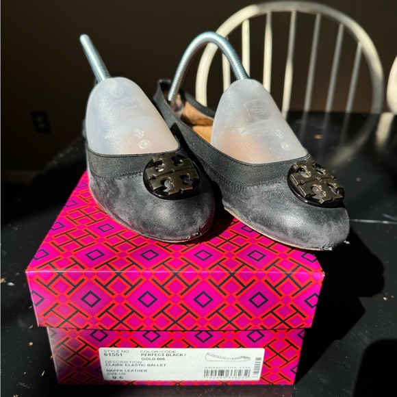Tory Burch Claire Elastic Ballet Size 9.5 Black - Picture 6 of 14